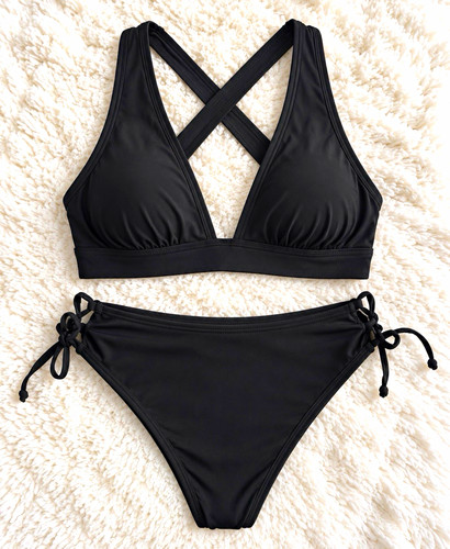 Cupshe womens black bikini - bikini, set