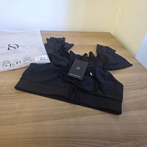 Deserve black ruffle - ruffle, ruched