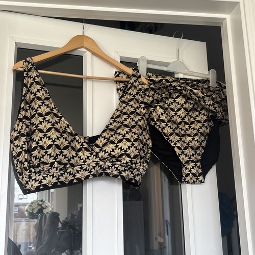 Black and gold bikini - black,