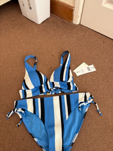 Blue white black 2 piece - blue/white/black,