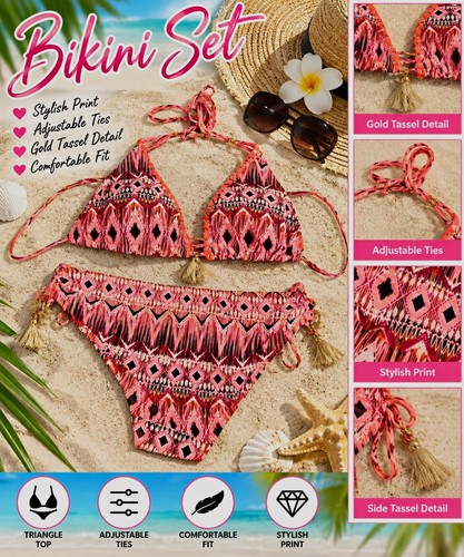 Shein aztec triangle halter - shein,