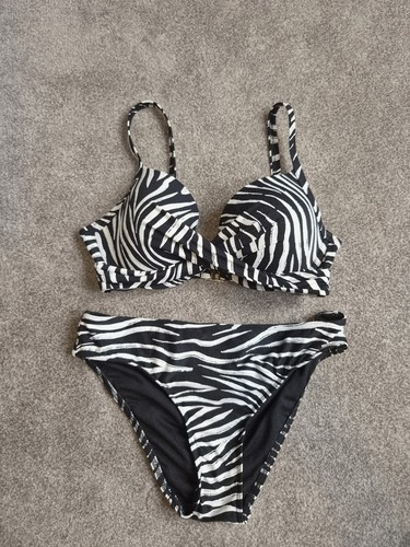 Zebra print bikini top 34d - zebra,