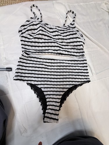 Women black white striped - black/white,