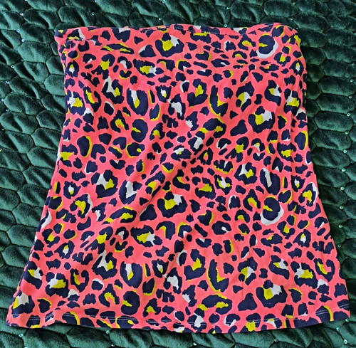 Papaya leopard print bandeau - print,