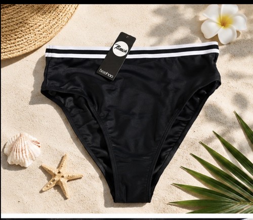 Boohoo black bikini bottoms - black,
