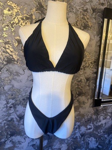 Black triangle bikini - black,