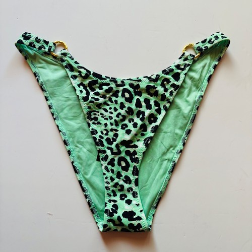 Green leopard print bikini - green,